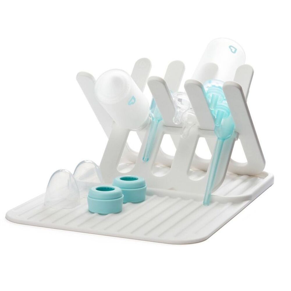 Munchkin -  Silicone Drying Rack & Mat - White: Frees White